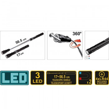 Vorel - Flexible Rechargeable LED Magnetic Flashlight - 78405 Vorel - Flexible Rechargeable LED Magnetic Flashlight - 78405