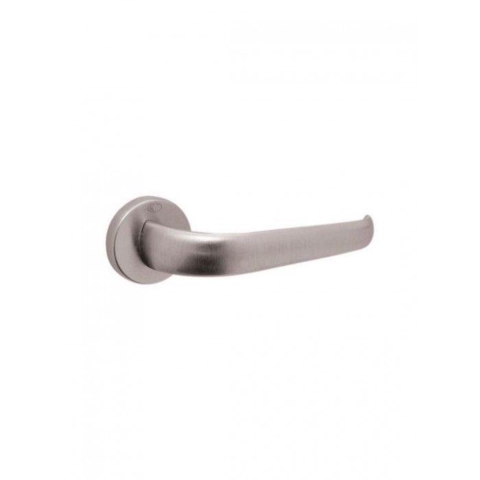 CONVEX - 2435 ROR PAIR OF DOOR HANDLES WITH NICKEL MATTE ROSETTE AND KEY MOUTHPIECES - 2435-S05S05