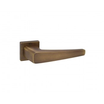 CONVEX - 2045 ROR PAIR OF DOOR HANDLES WITH ROSETTE AND KEY MOUTHPIECES MATT ANTIQUE - 2045-S73S73