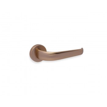 CONVEX - 2435 ROR PAIR OF DOOR HANDLES WITH ROSETTE AND KEYNOTE MOUTHPIECES MATTE SERUM - 2435-S26S26