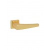 CONVEX - 2045 ROR PAIR OF DOOR HANDLES WITH MATT GOLD PLATED ROSETTE AND KEY MOUTHPIECES - 2045-S30S30