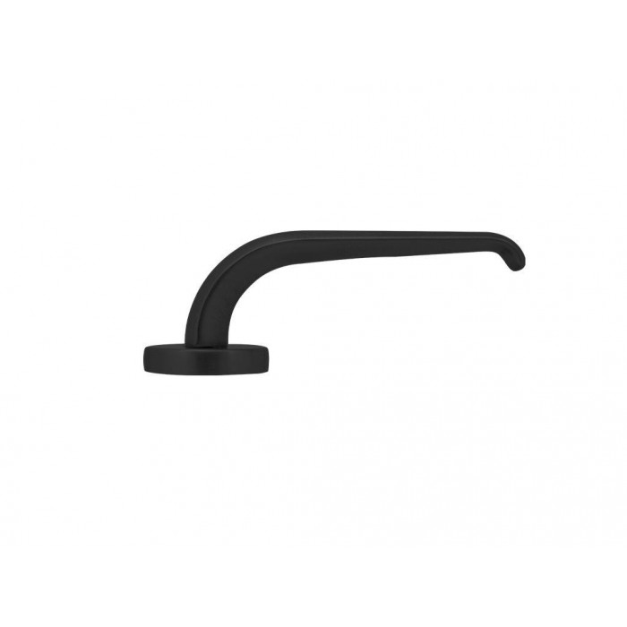CONVEX - 2435 ROR PAIR OF DOOR HANDLES WITH ROSETTE AND KEY MOUTHPIECES MATT BLACK - 2435-S19S19