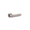 CONVEX - 2225 ROR PAIR OF DOOR HANDLES WITH ROSETTE AND KEY MOUTHPIECES MATT CHROME - 2225-S24S24