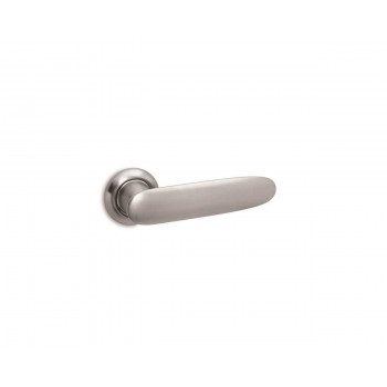 CONVEX - 2225 ROR PAIR OF DOOR HANDLES WITH ROSETTE AND KEY MOUTHPIECES MATT CHROME - 2225-S24S24