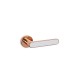 CONVEX - 2195 ROR PAIR OF DOOR HANDLES WITH COPPER ROSETTE AND KEY MOUTHPIECES / MATT WHITE - 2195-S10S06