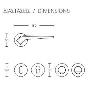 CONVEX - 2405 ROR ΖΕΥΓΟΣ ΧΕΙΡΟΛΑΒΩΝ ΠΟΡΤΑΣ ΜΕ ΡΟΖΕΤΑ ΚΑΙ ΕΠΙΣΤΟΜΙΑ ΚΛΕΙΔΙΟΥ ΧΡΩΜΙΟ - 2405-S04S04 CONVEX - 2405 ROR ΖΕΥΓΟΣ ΧΕΙΡΟΛΑΒΩΝ ΠΟΡΤΑΣ ΜΕ ΡΟΖΕΤΑ ΚΑΙ ΕΠΙΣΤΟΜΙΑ ΚΛΕΙΔΙΟΥ ΧΡΩΜΙΟ - 2405-S04S04
