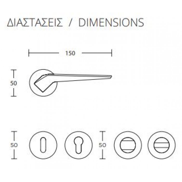 CONVEX - 2405 ROR ΖΕΥΓΟΣ ΧΕΙΡΟΛΑΒΩΝ ΠΟΡΤΑΣ ΜΕ ΡΟΖΕΤΑ ΚΑΙ ΕΠΙΣΤΟΜΙΑ ΚΛΕΙΔΙΟΥ ΧΡΩΜΙΟ - 2405-S04S04 CONVEX - 2405 ROR ΖΕΥΓΟΣ ΧΕΙΡΟΛΑΒΩΝ ΠΟΡΤΑΣ ΜΕ ΡΟΖΕΤΑ ΚΑΙ ΕΠΙΣΤΟΜΙΑ ΚΛΕΙΔΙΟΥ ΧΡΩΜΙΟ - 2405-S04S04