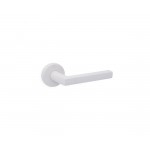 CONVEX - 2095 ROR PAIR OF DOOR HANDLES WITH ROSETTE AND KEY MOUTHPIECES WHITE - 2095-S96S96