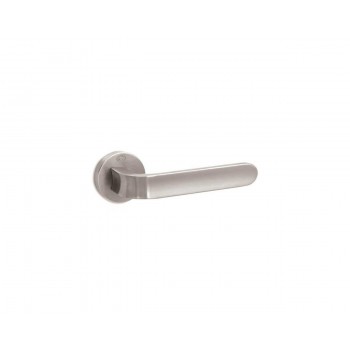 CONVEX - 2215 ROR PAIR OF DOOR HANDLES WITH MATT CHROME ROSETTE AND KEY MOUTHPIECES - 2215-S24S24