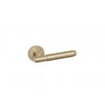 CONVEX - 1735 ROR PAIR OF DOOR HANDLES WITH ROSETTE AND KEY MOUTHPIECES MATTE SERUM - 1735-S26S26