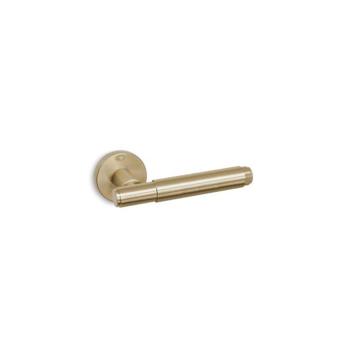 CONVEX - 1735 ROR PAIR OF DOOR HANDLES WITH ROSETTE AND KEY MOUTHPIECES MATTE SERUM - 1735-S26S26