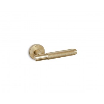 CONVEX - 1745 ROR PAIR OF DOOR HANDLES WITH ROSETTE AND KEYNOTE MOUTHPIECES MATTE SERUM - 1745-S26S26