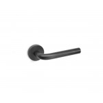 CONVEX - 1755 ROR PAIR OF DOOR HANDLES WITH ROSETTE AND KEY MOUTHPIECES MATTE GRAPHITE - 1755-S85S85