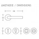 CONVEX - 1755 ROR PAIR OF DOOR HANDLES WITH ROSETTE AND KEY MOUTHPIECES MATTE GRAPHITE - 1755-S85S85 CONVEX - 1755 ROR PAIR OF DOOR HANDLES WITH ROSETTE AND KEY MOUTHPIECES MATTE GRAPHITE - 1755-S85S85