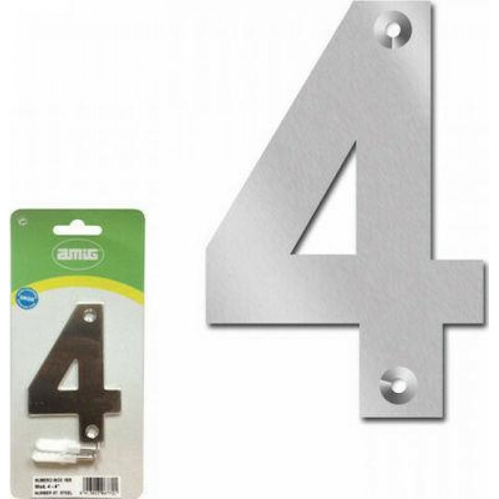AMIG - ΑΡΙΘΜΟΣ ΣΠΙΤΙΟΥ INOX 4inch-10cm No 4 - 27720 AMIG - ΑΡΙΘΜΟΣ ΣΠΙΤΙΟΥ INOX 4inch-10cm No 4 - 27720