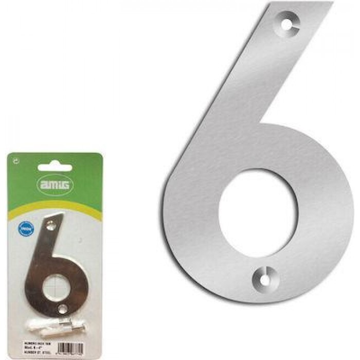 AMIG - ΑΡΙΘΜΟΣ ΣΠΙΤΙΟΥ INOX 4inch-10cm No 6 - 27876 AMIG - ΑΡΙΘΜΟΣ ΣΠΙΤΙΟΥ INOX 4inch-10cm No 6 - 27876