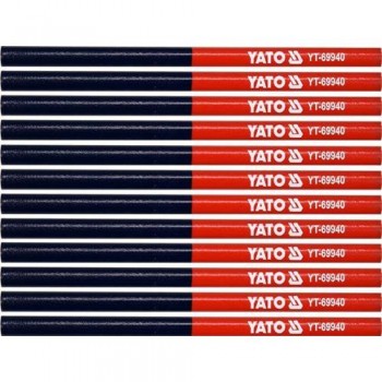Yato - ΣΕΤ Μολύβια Ξυλουργών Δίχρωμα 12ΤΜΧ - YT-69940