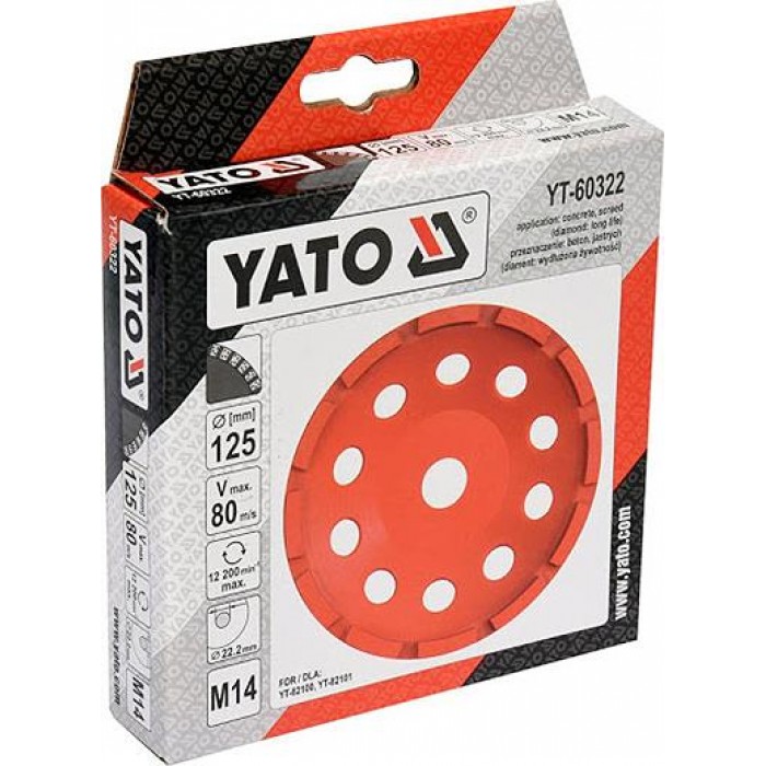 Yato - Διαμαντόδισκος Λείανσης Μπετόν & Σκυροδέματος 125mm - YT-60322 Yato - Διαμαντόδισκος Λείανσης Μπετόν & Σκυροδέματος 125mm - YT-60322