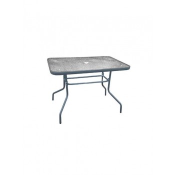 Bormann - BSP1135 Outdoor Metal Table with Grey Glass 110x60x72cm - 052951