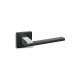 CONVEX - 745 ROR PAIR OF DOOR HANDLES WITH ROSETTE AND KEY MOUTHPIECES MATT BLACK / CHROME - 745-S19S04
