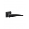 CONVEX - 775 ROR PAIR OF DOOR HANDLES WITH ROSETTE AND KEY MOUTHPIECES MATT BLACK - 775-S19S19