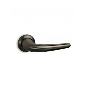 CONVEX - 655 ROR PAIR OF DOOR HANDLES WITH ROSETTE AND KEY MOUTHPIECES NATURAL IRON - 655-S93S93