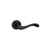 CONVEX - 425 ROR PAIR OF DOOR HANDLES WITH ROSETTE AND KEY MOUTHPIECES MATT BLACK - 425-S19S19