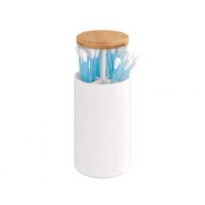 WENKO - LARESA PLASTIC CASE FOR COTTON BUDS WHITE - 237441121 WENKO - LARESA PLASTIC CASE FOR COTTON BUDS WHITE - 237441121