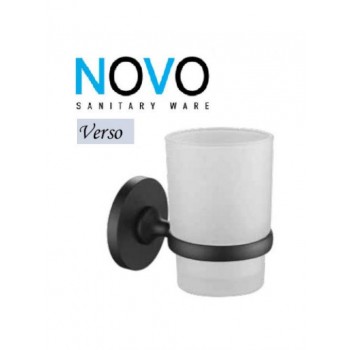VIOSPIRAL - Novo Verso Glass Wall Holder Matt Black - 24-08005/B