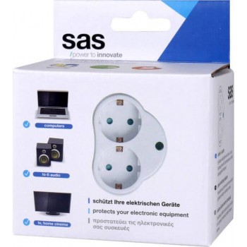 SAS - SAFETY TEE WITH 2 WHITE SCHUKO - 100-15-019 SAS - SAFETY TEE WITH 2 WHITE SCHUKO - 100-15-019