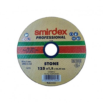 SMIRDEX - Δίσκος Κοπής Δομικών Υλικών Φ125x1,5x22,23mm - 912P125150