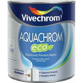 VIVECHROM - Aquachrom Eco / Οικολογική Ριπολίνη Νερού Υψηλής Ποιότητας Σατινέ Λευκό 2,5lt - 81315