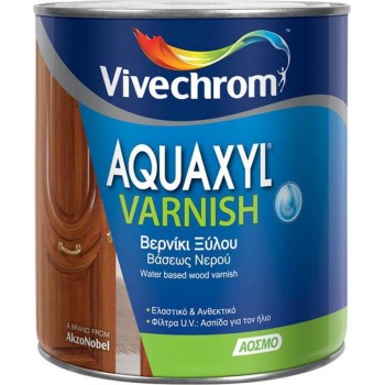 VIVECHROM - AQUAXYL VARNISH / Βερνίκι Εμποτισμού Ξύλου Βάσεως Νερού Γυαλιστερό Άχρωμο 750ml - 85719