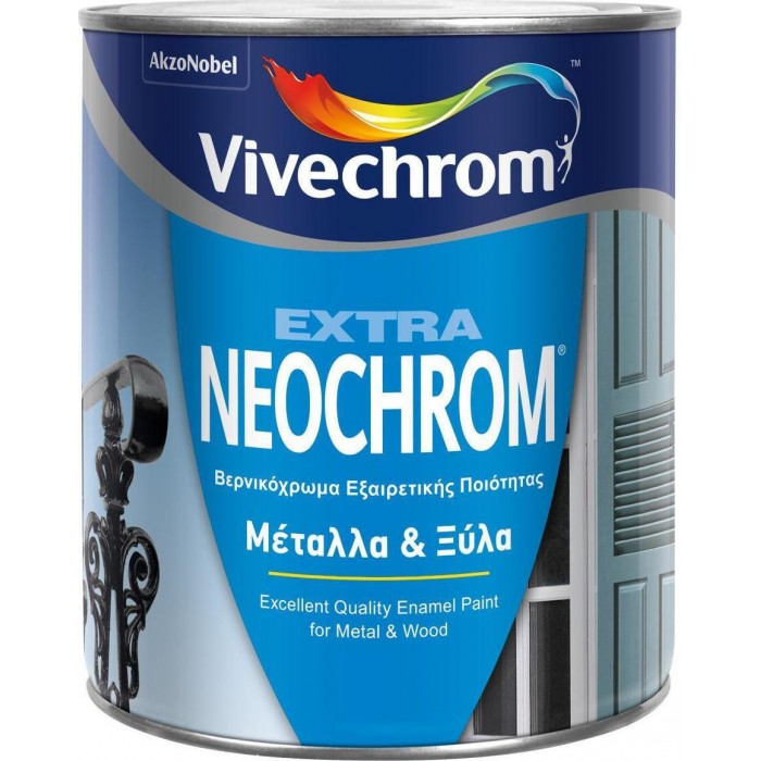 VIVECHROM - Extra Neochrom / Λευκό Βερνικόχρωμα για Μέταλλα και Ξύλα 2,5lt - 13252
