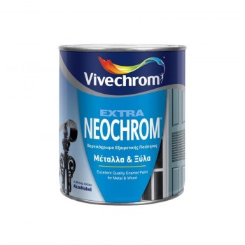 VIVECHROM - Extra Neochrom / Γυαλιστερό Βερνικόχρωμα για Μέταλλα και Ξύλα Νο 24 ΜΑΥΡΟ 750ml - 13115