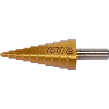Yato - HSS Titanium Conical Drill with Cylindrical Stem for Metal and Building Materials 4-22mm - YT-44741