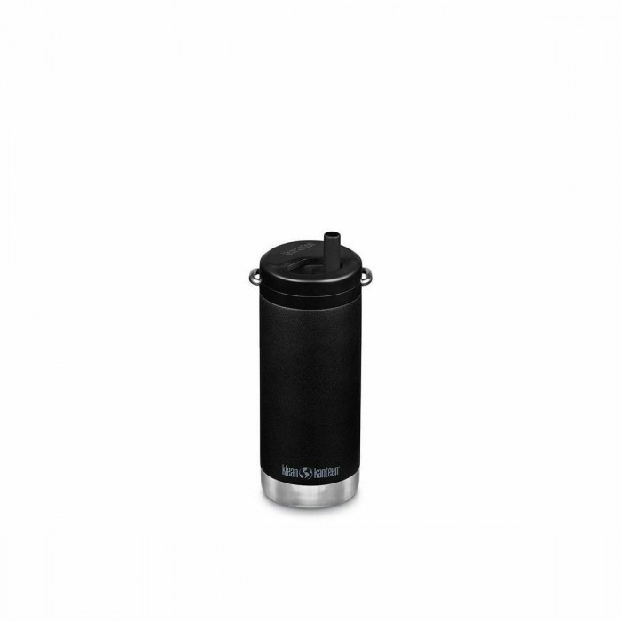 Klean Kanteen - TKWide Twist Cap Shale Black Cup Thermos with Straw 355ml 12oz - 1008308
