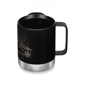 Klean Kanteen - Camp Mug Matte White Mountain Inox Metallic Mug with Lid Black 355ml 12oz - 1009750