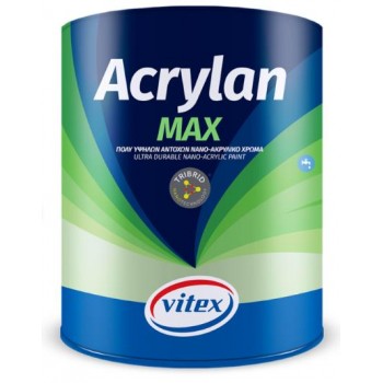 VITEX - Acrylan Max / Υψηλών Αντοχών Νανο-Ακρυλικό Λευκό Χρώμα 750ml - 16762