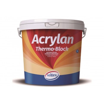 VITEX - Acrylan Thermo-Block / Ακρυλικό Λευκό Χρώμα Θερμικής Προστασίας 3lt - 00730