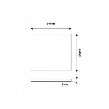 Eurolamp - Square Recessed LED Panel 40W with Natural White Light 60x60cm 4400lumen - 145-56171 Eurolamp - Square Recessed LED Panel 40W with Natural White Light 60x60cm 4400lumen - 145-56171