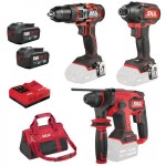 SKIL XP PACK D00212 Brushless Set - Rotary hammer & Impact drill/driver & PULSE SCREWDRIVER & 2 batteries & 1 ch
