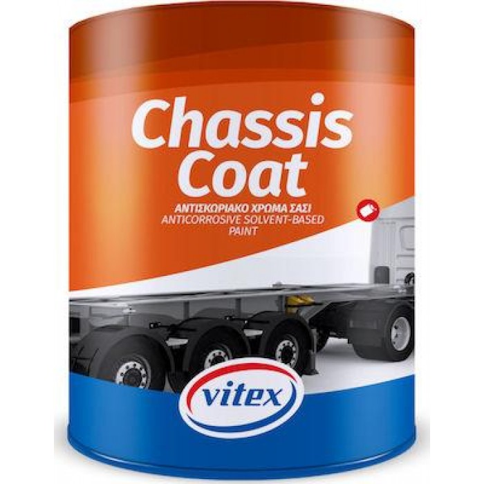 VITEX - Chassis Coat / Αντισκουριακό Χρώμα για Σασί Αυτοκινήτων ΜΑΥΡΟ 750ml - 00099