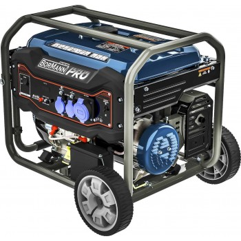 Bormann - BGB6000 Gasoline Generator Four Stroke with Starter, Wheels and Maximum Power 6.6kVA - 034438