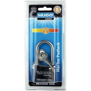 Hugo Locks - Marine 40L INOX Ατσάλινο Λουκέτο Μακρύλαιμο με Κλειδί 40mm - 60131