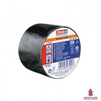 TESA - Tesaflex Electrical Insulating Tape Black 25mX50mm - 53988-0004