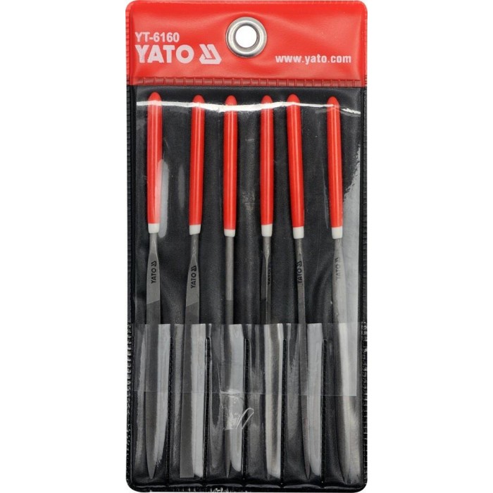 YATO - FILES SET WITH HANDLE 6PCS 3X140X65mm 20006160 - YT-6160 YATO - FILES SET WITH HANDLE 6PCS 3X140X65mm 20006160 - YT-6160