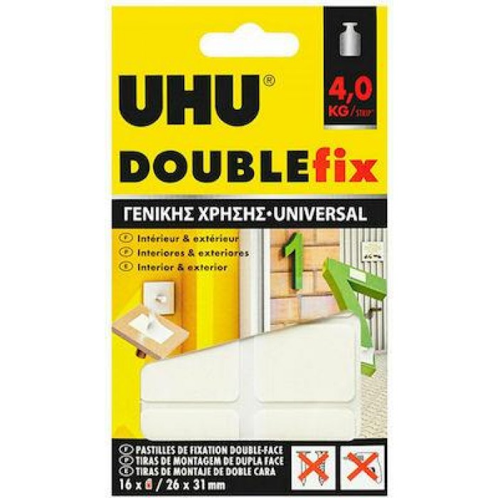 UHU - DOUBLE FIX EXTREME Κόλλα Αυτοκόλλητο 16TΜΧ - 7000832