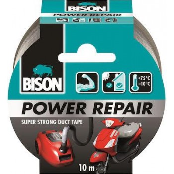 Bison - Power Repair Grey Αυτοκόλλητη Υφασμάτινη Ταινία Γκρι 22mmx10m - 6312507
