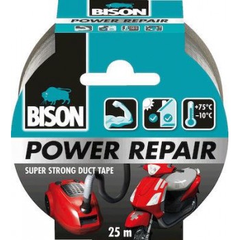 Bison - Power Repair Gray Adhesive Fabric Tape Gray 48mmx25m - 6312510